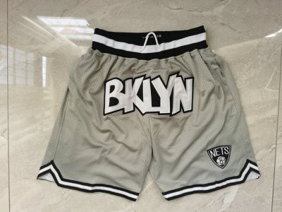 NBA Brooklyn Nets just don shorts Gris